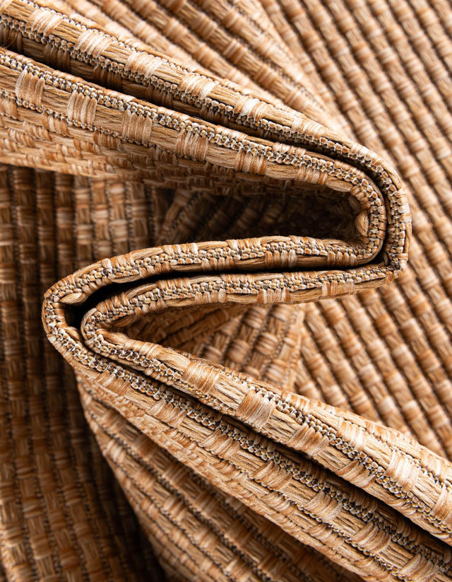 Light Brown 3' 3 x 5' 1 Outdoor Border Rectangle Rug