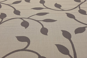 Gray 7' 1 x 10' Outdoor Botanical Rectangle Area Rug Weather Resistant for Patio, Deck, Terrace, Balcony, Porch Polypropylene Garden Floral Tropical Carpet for Sale at Rug Engine