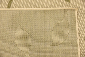 Beige 6' 1 x 6' 1 Outdoor Botanical Square Rug