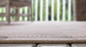 Beige 5' 3 x 8' Outdoor Botanical Rectangle Area Rug Weather Resistant for Patio, Deck, Terrace, Balcony, Porch Polypropylene Garden Floral Tropical Carpet for Sale at Rug Engine