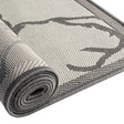 Gray 5' 3 x 8' Outdoor Botanical Rectangle Area Rug Weather Resistant for Patio, Deck, Terrace, Balcony, Porch Polypropylene Garden Floral Tropical Carpet for Sale at Rug Engine