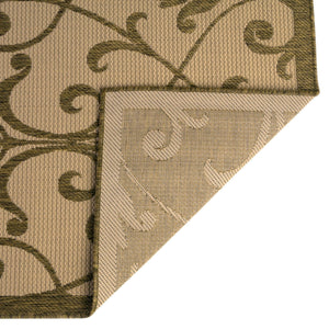 Brown 6' 1 x 6' 1 Outdoor Botanical Square Rug