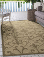 Brown 7' 1 x 10' Outdoor Botanical Rectangle Rug