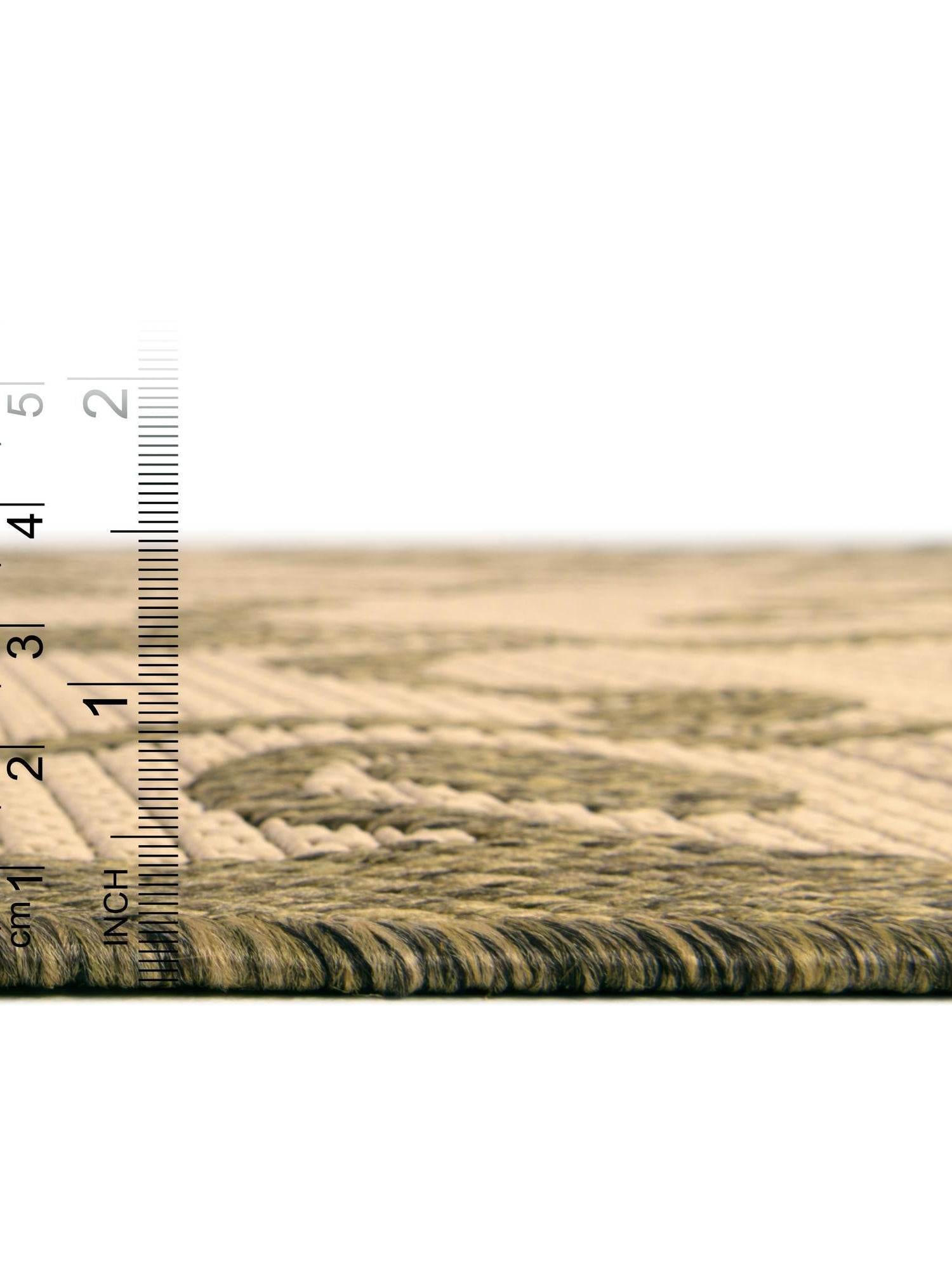 Brown 5' 3 x 8' Outdoor Botanical Rectangle Area Rug Weather Resistant for Patio, Deck, Terrace, Balcony, Porch Polypropylene Garden Floral Tropical Carpet for Sale at Rug Engine