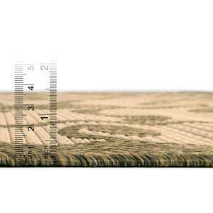 Brown 7' 1 x 10' Outdoor Botanical Rectangle Rug