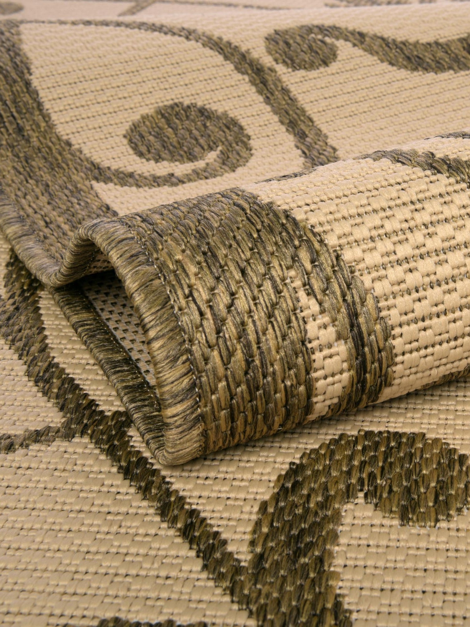 Brown 5' 3 x 8' Outdoor Botanical Rectangle Area Rug Weather Resistant for Patio, Deck, Terrace, Balcony, Porch Polypropylene Garden Floral Tropical Carpet for Sale at Rug Engine