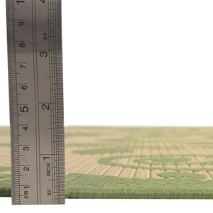 Green 2' 2 x 3' Outdoor Botanical Rectangle Rug