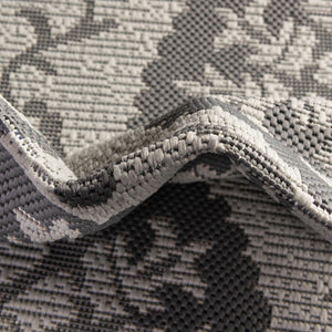 Gray 6' 1 x 6' 1 Outdoor Botanical Square Rug