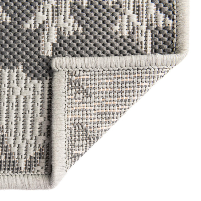Gray 6' 1 x 6' 1 Outdoor Botanical Square Rug