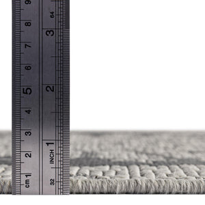 Gray 7' 1 x 10' Outdoor Botanical Rectangle Rug