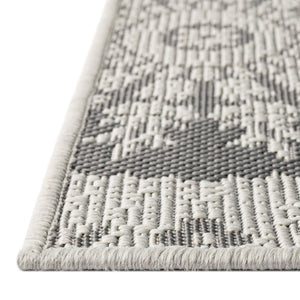 Gray 7' 1 x 10' Outdoor Botanical Rectangle Rug