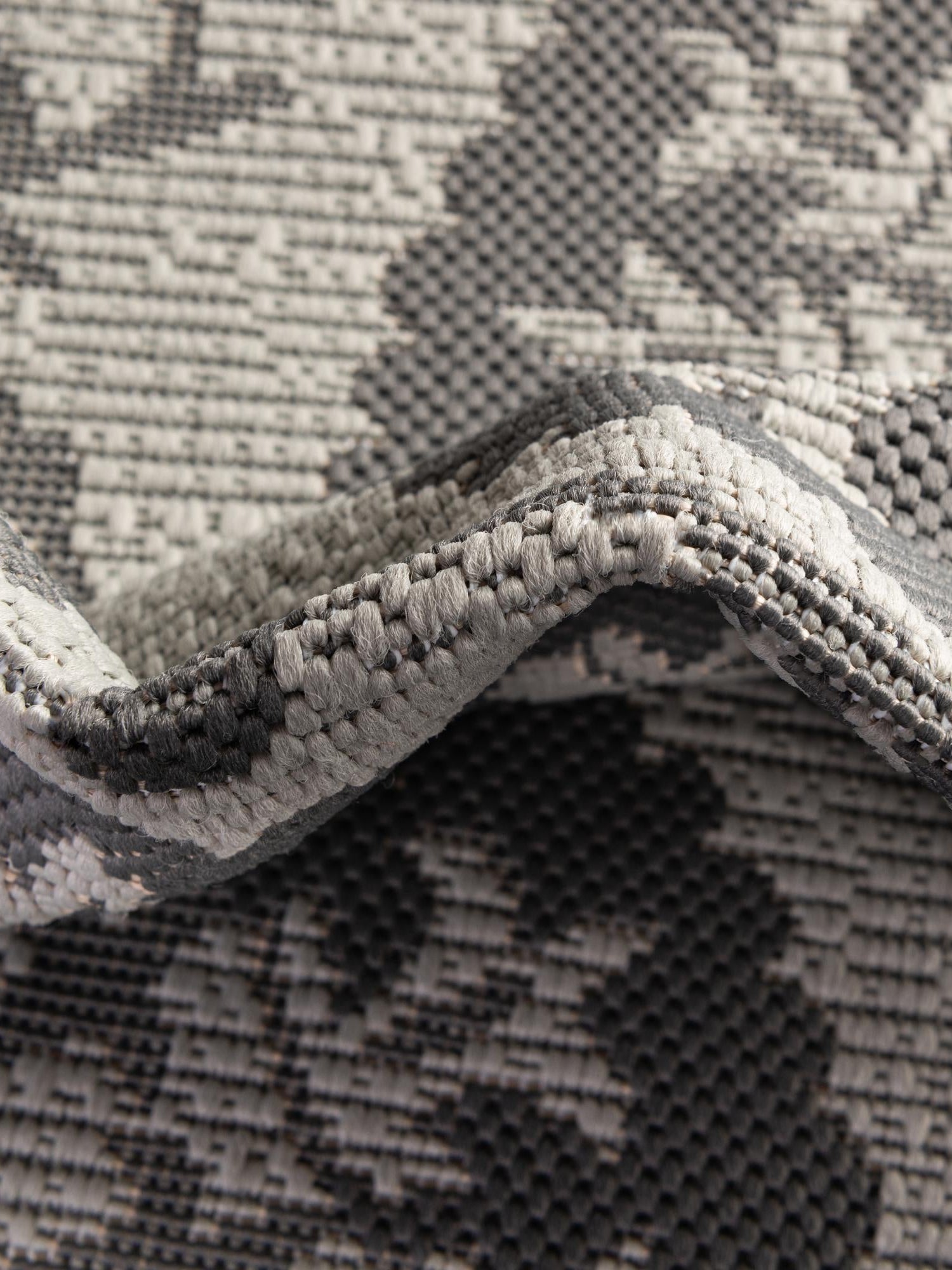 Gray 3' 3 x 5' 1 Outdoor Botanical Rectangle Area Rug Weather Resistant for Patio, Deck, Terrace, Balcony, Porch