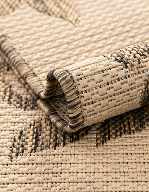 Beige 7' x 10' Outdoor Botanical Rectangle Rug