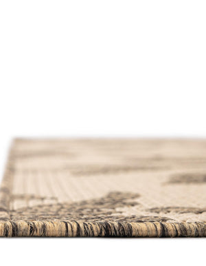 Beige 7' x 10' Outdoor Botanical Rectangle Rug