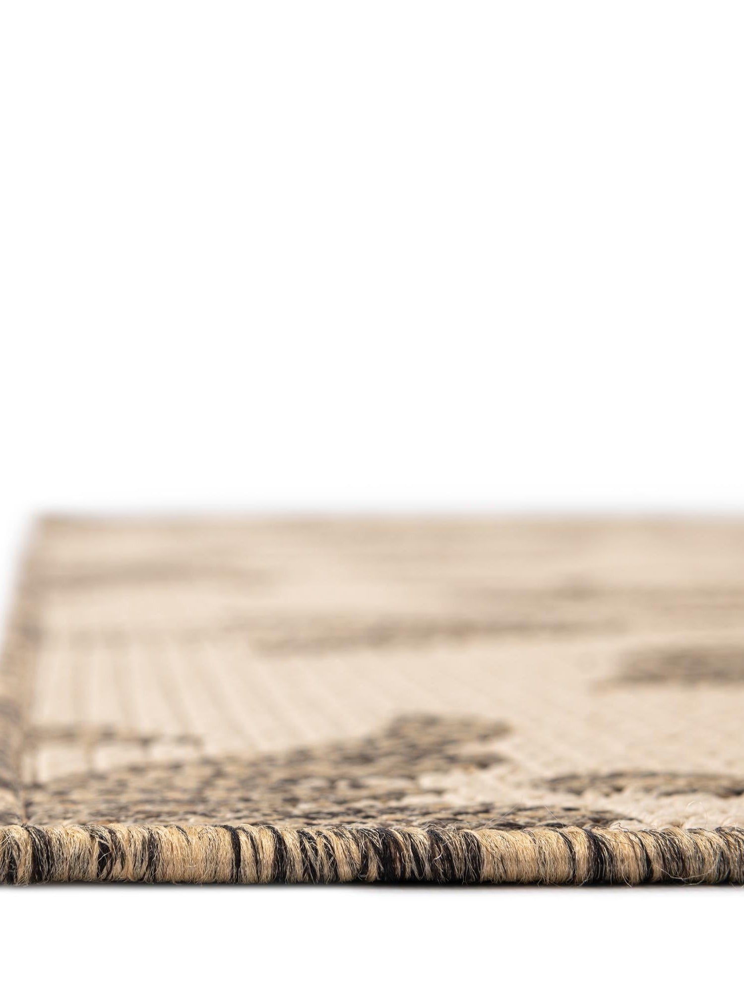 Beige 5' 3 x 8' Outdoor Botanical Rectangle Area Rug Weather Resistant for Patio, Deck, Terrace, Balcony, Porch Polypropylene Garden Floral Tropical Carpet for Sale at Rug Engine