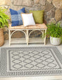 Gray 6' 1 x 6' 1 Outdoor Trellis Square Rug