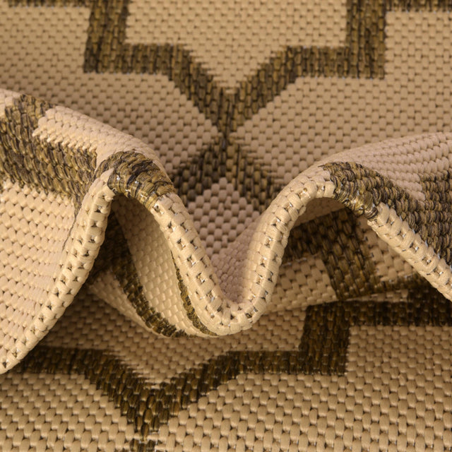 Beige 6' 1 x 6' 1 Outdoor Trellis Square Rug