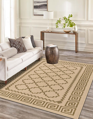 Beige 2' 2 x 3' 1 Outdoor Trellis Rectangle Rug