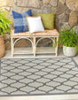 Gray 6' 1 x 6' 1 Outdoor Trellis Square Rug