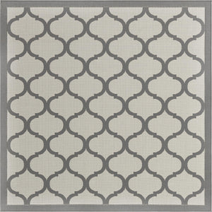Gray 6' 1 x 6' 1 Outdoor Trellis Square Rug