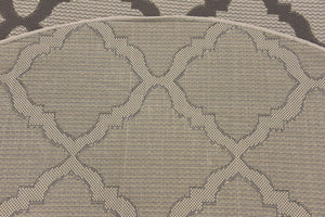 Gray 6' x 6' Outdoor Trellis Round Rug
