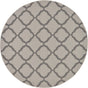 Gray 6' x 6' Outdoor Trellis Round Rug