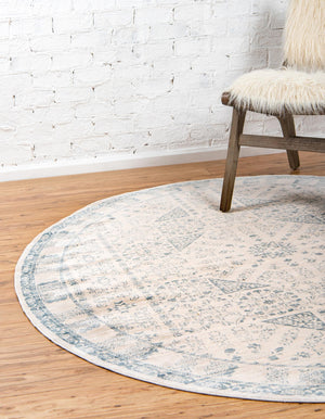 Beige 6' 1 x 6' 1 Paris Round Area Rug