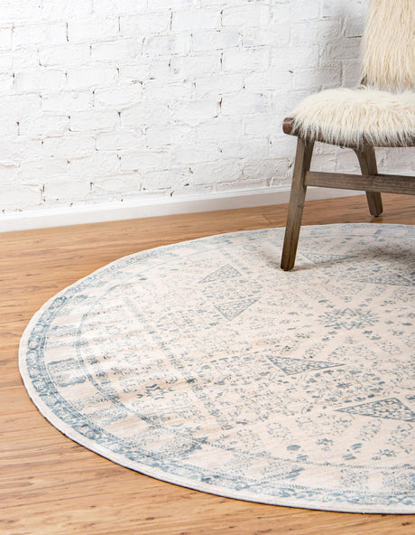 Beige 6' 1 x 6' 1 Paris Round Area Rug