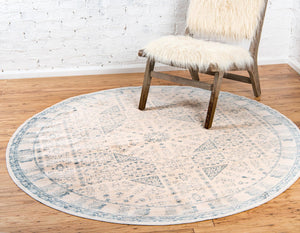 Beige 6' 1 x 6' 1 Paris Round Area Rug