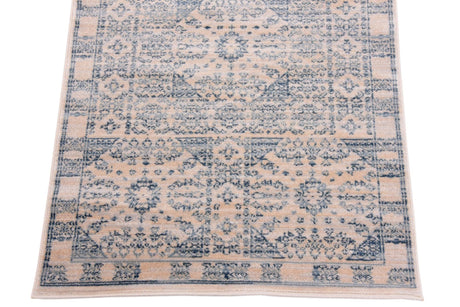 Beige 2' 2 x 3' 1 Paris Rectangle Area Rug Distressed Vintage Style Easy-Clean Carpet for Living Rooms, Kitchen, Bedrooms, Office, Dorms for Sale at Rug Engine