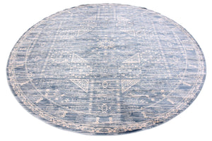 Blue 6' 1 x 6' 1 Paris Round Area Rug