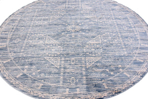 Blue 6' 1 x 6' 1 Paris Round Area Rug