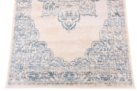 Beige 2' 7 x 10' Paris Runner Area Rug Distressed Vintage Style Easy-Clean Carpet for Living Rooms, Kitchen, Bedrooms, Office, Dorms for Sale at Rug Engine