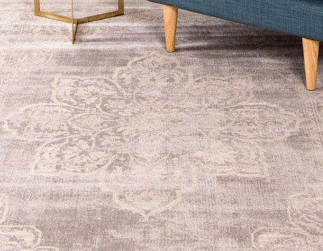 Gray 2' 2 x 3' 1 Paris Rectangle Area Rug Distressed Vintage Style Easy-Clean Carpet for Living Rooms, Kitchen, Bedrooms, Office, Dorms for Sale at Rug Engine