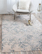 Blue 2' 2 x 3' 1 Paris Rectangle Area Rug Distressed Vintage Style Easy-Clean Carpet for Living Rooms, Kitchen, Bedrooms, Office, Dorms for Sale at Rug Engine