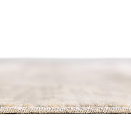 Gray 6' 1 x 6' 1 Paris Round Area Rug Distressed Vintage Style Easy-Clean Carpet for Living Rooms, Kitchen, Bedrooms, Office, Dorms for Sale at Rug Engine