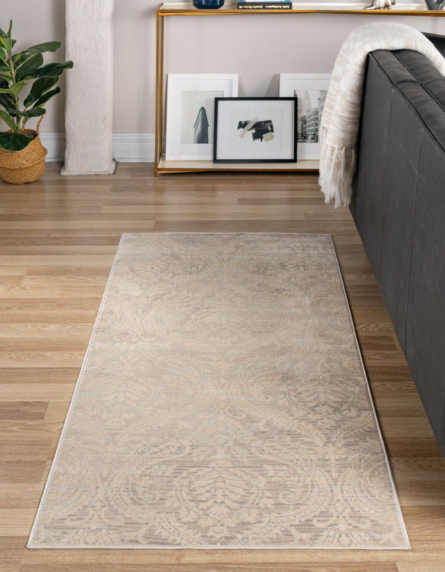 Gray 3' x 10' Paris Runner Area Rug