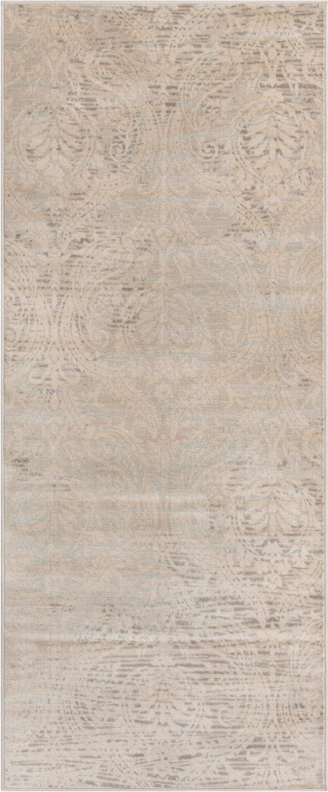 Gray 2' 7 x 6' Paris Runner Area Rug