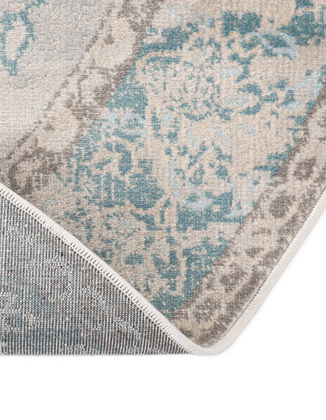 Beige 6' 1 x 6' 1 Paris Round Area Rug Distressed Vintage Style Easy-Clean Carpet for Living Rooms, Kitchen, Bedrooms, Office, Dorms for Sale at Rug Engine