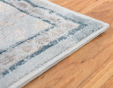 Light Blue 3' 3 x 5' 3 Paris Rectangle Area Rug Distressed Vintage Style Easy-Clean Carpet for Living Rooms, Kitchen, Bedrooms, Office, Dorms for Sale at Rug Engine