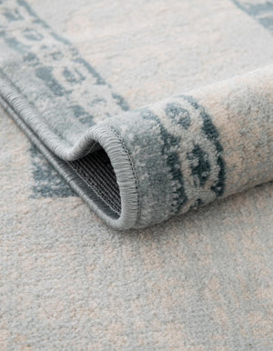 Light Blue 3' 3 x 5' 3 Paris Rectangle Area Rug