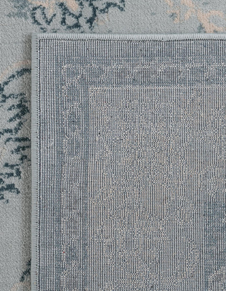 Light Blue 6' 1 x 9' Paris Rectangle Area Rug Distressed Vintage Style Easy-Clean Carpet for Living Rooms, Kitchen, Bedrooms, Office, Dorms for Sale at Rug Engine