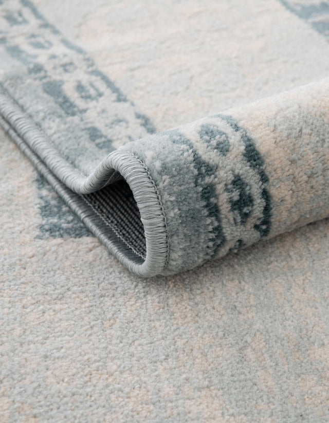 Light Blue 6' 1 x 6' 1 Paris Round Rug