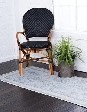 Light Blue 2' 7 x 6' 1 Paris Runner Area Rug