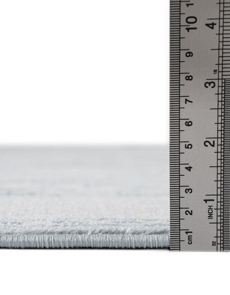 Light Blue 2' 7 x 6' 1 Paris Runner Area Rug Distressed Vintage Style Easy-Clean Carpet for Living Rooms, Kitchen, Bedrooms, Office, Dorms for Sale at Rug Engine