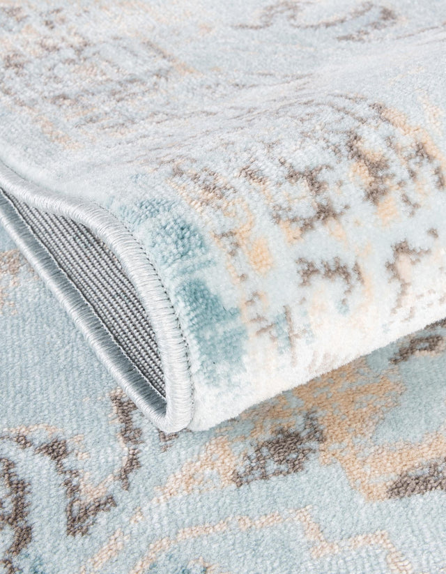 Light Blue 6' 1 x 6' 1 Paris Round Area Rug