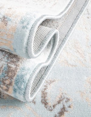 Light Blue 6' 1 x 6' 1 Paris Round Area Rug