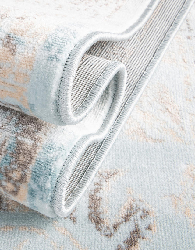 Light Blue 6' 1 x 6' 1 Paris Round Area Rug