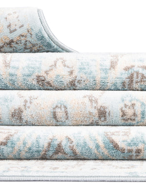 Light Blue 6' 1 x 6' 1 Paris Round Area Rug