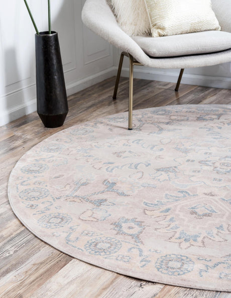 Gray 6' 1 x 6' 1 Paris Round Area Rug
